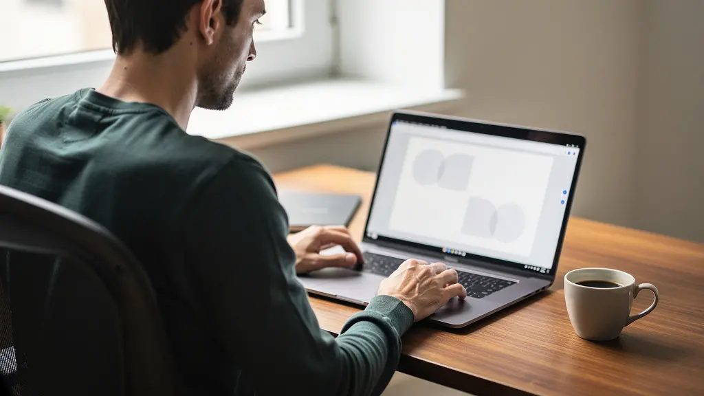 Personne analysant sa capacité d'emprunt immobilier sur ordinateur